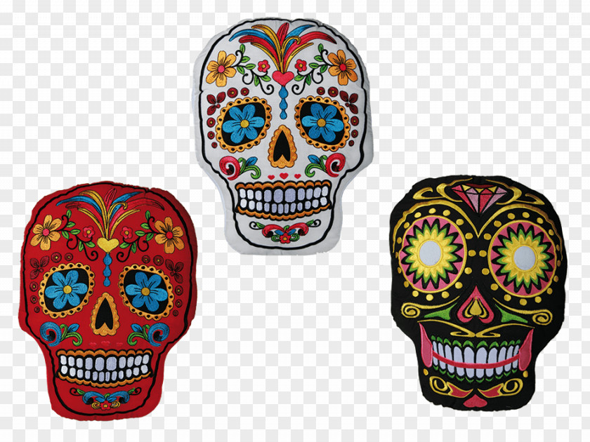 Skull Calavera Mexico Mexican Cuisine Day Of The Dead Cushion PNG
