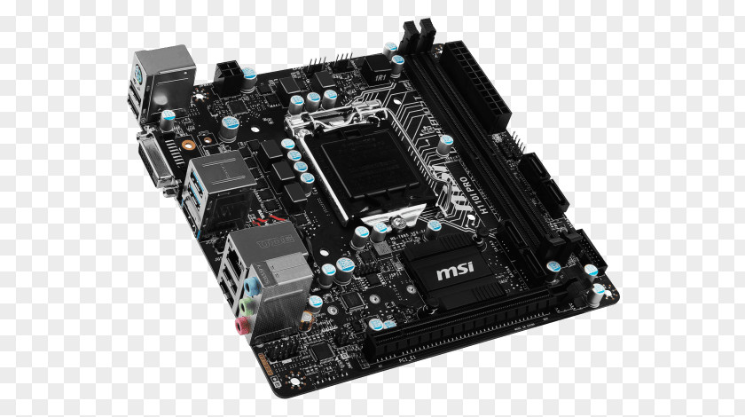 Intel LGA 1151 Motherboard Mini-ITX MSI H110I PRO PNG