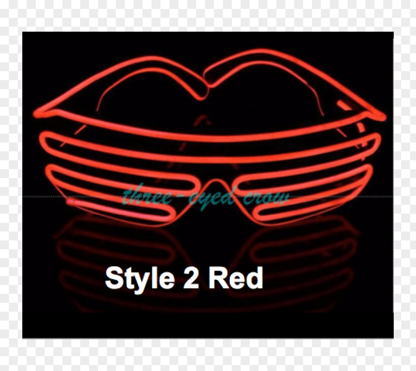 Light Light-emitting Diode Electroluminescent Wire Sunglasses PNG