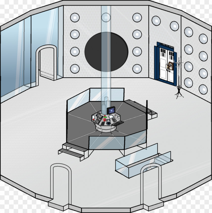 Indoor Room Ninth Doctor TARDIS Homestuck Pixel Art PNG