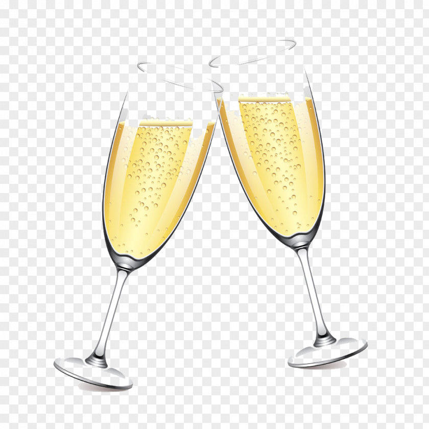 Two Glasses Of Champagne Glass Stock Photography PNG
