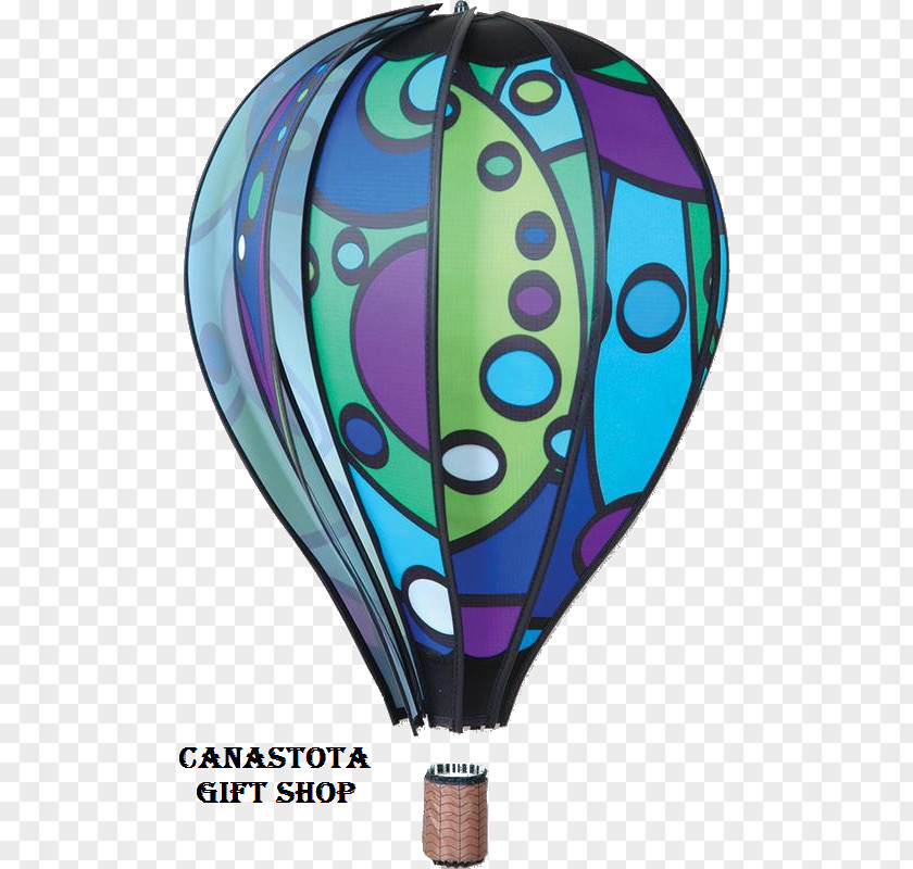 Gradient Wavy Lines Hot Air Balloon Box Kite Wind PNG