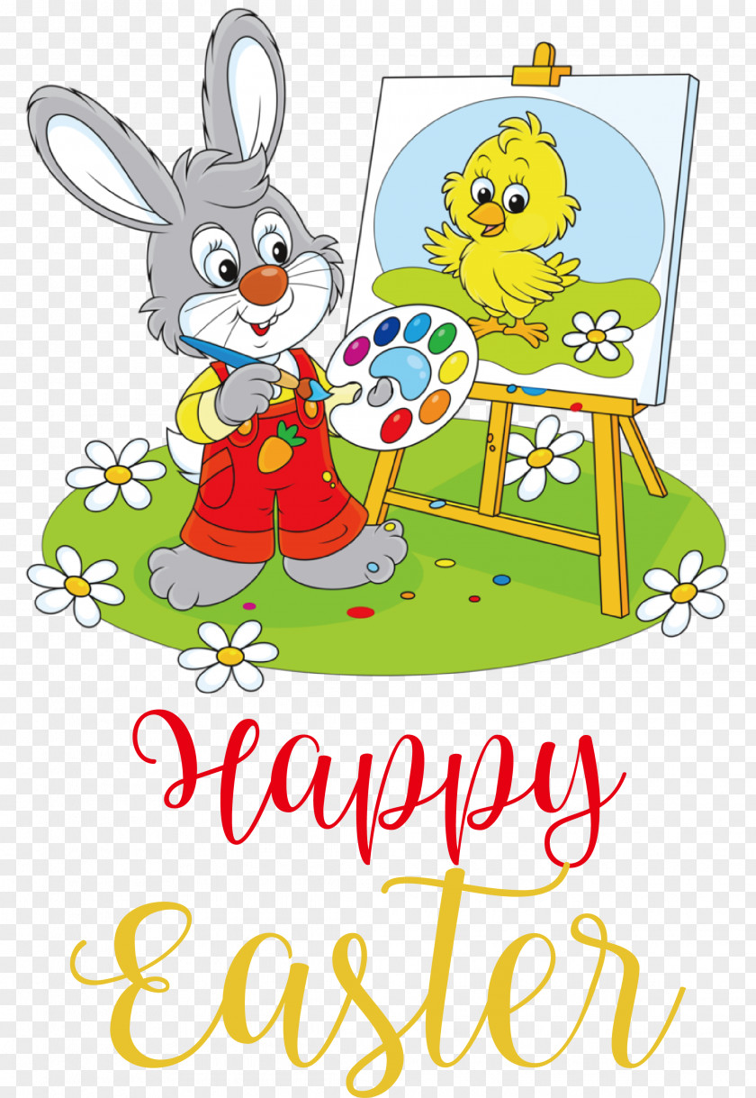 Happy Easter Day Blessing Bunny PNG