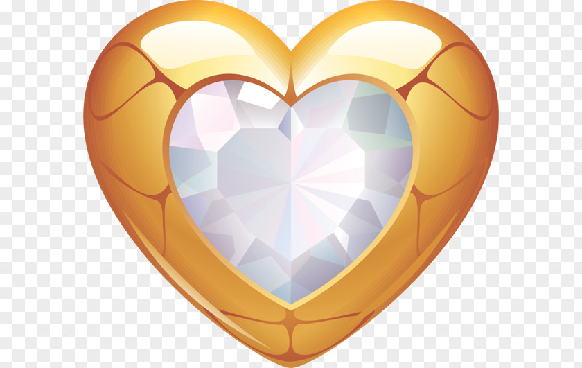 Heart Gold Clip Art PNG