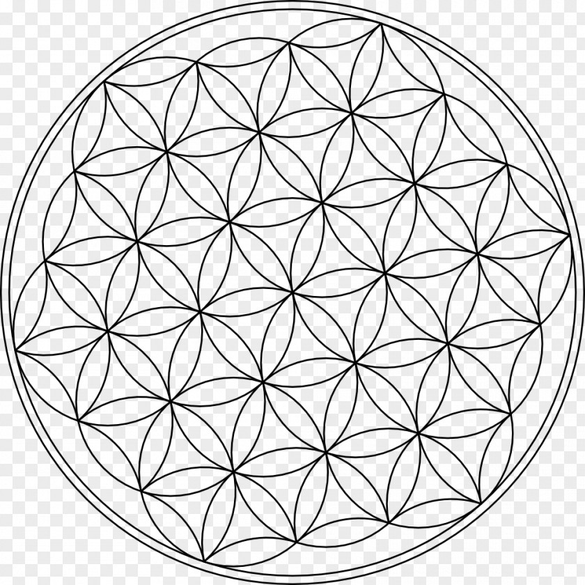 Mandalas Overlapping Circles Grid Symbol Sacred Geometry Clip Art PNG