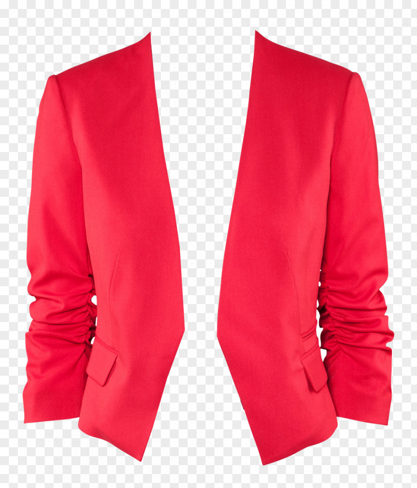 Red Jacket Outerwear H&M Blazer Clothing Fashion PNG
