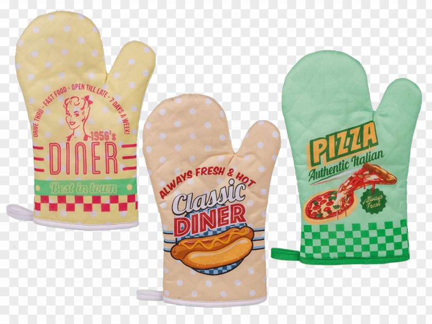 Kitchen Gloves Oven Glove Diner Barbecue Retro Style Apron PNG