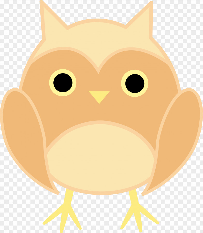 Beige Owl Bird Clip Art PNG