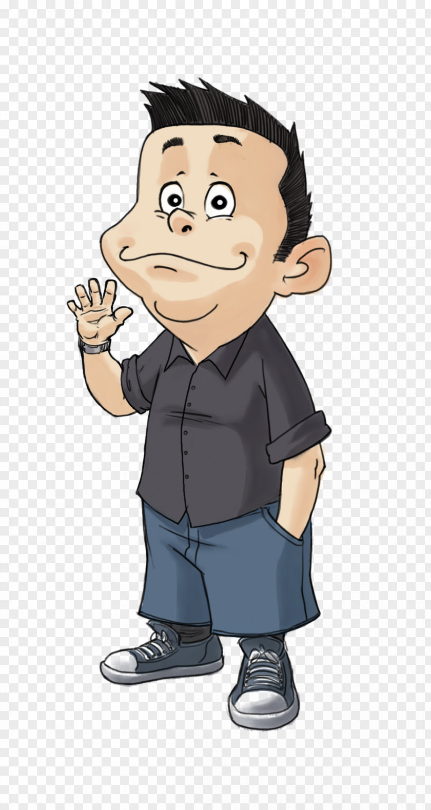 Cartoon Hamburg Thumb Human Behavior Illustration PNG