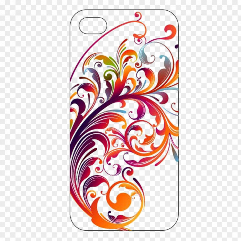 Color Pattern Phone Case Butterfly Flower Drawing Clip Art PNG