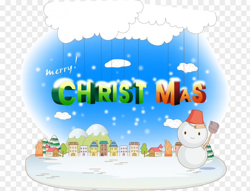 English Typesetting Vector Cartoon Illustrator Of Children Winter Christmas New Years Day Euclidean PNG