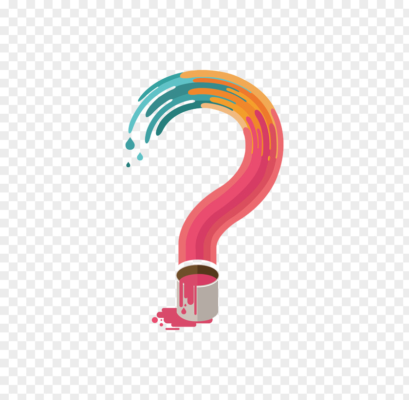 Flat Color Question Mark Creativity Clip Art PNG
