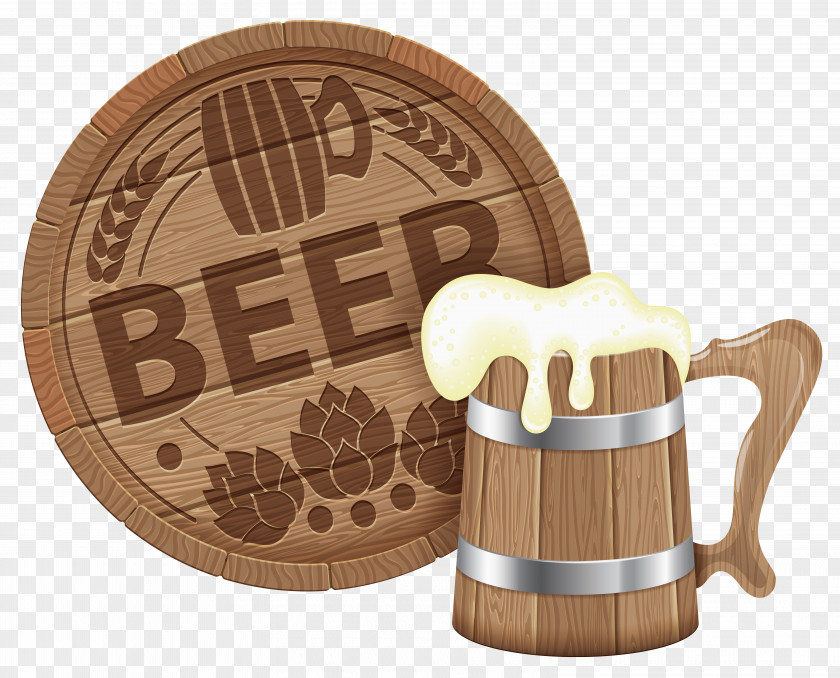 Oktoberfest Beer Barrel And Mug Clipart Picture Keg Clip Art PNG