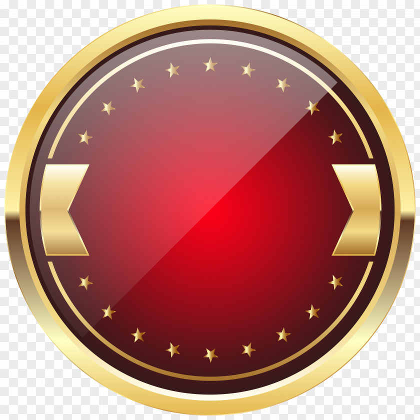 Red And Gold Badge Template Clip Art Image Logo PNG