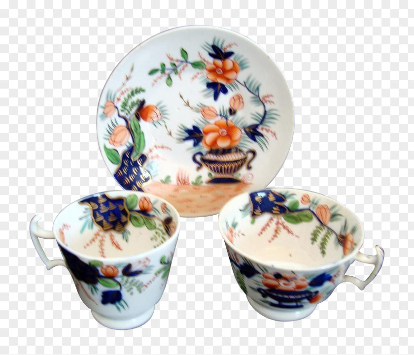 Hand Painted Coffee Cup Saucer Porcelain Teacup Bone China PNG