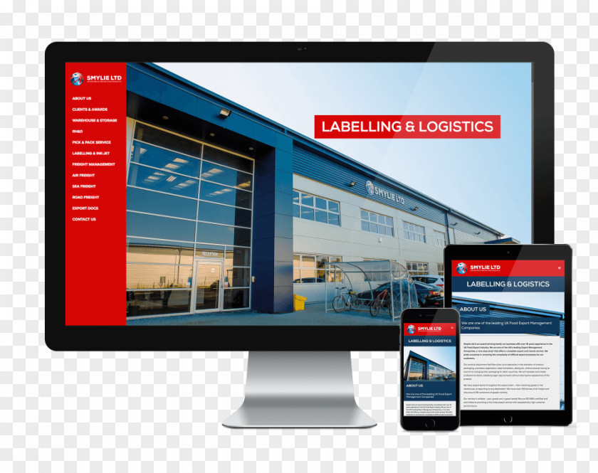 Logistics Banner Creatives Smylie Ltd Advertising Responsive Web Design Computer Monitors PNG