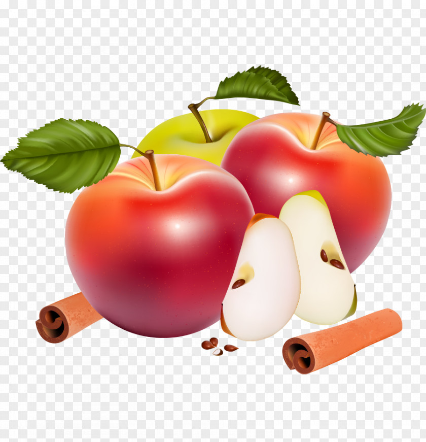 Apple Cut The Red Vector Caramel Royalty-free Clip Art PNG