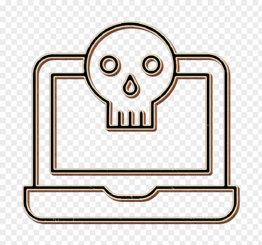 Skull Icon Laptop Cyber PNG