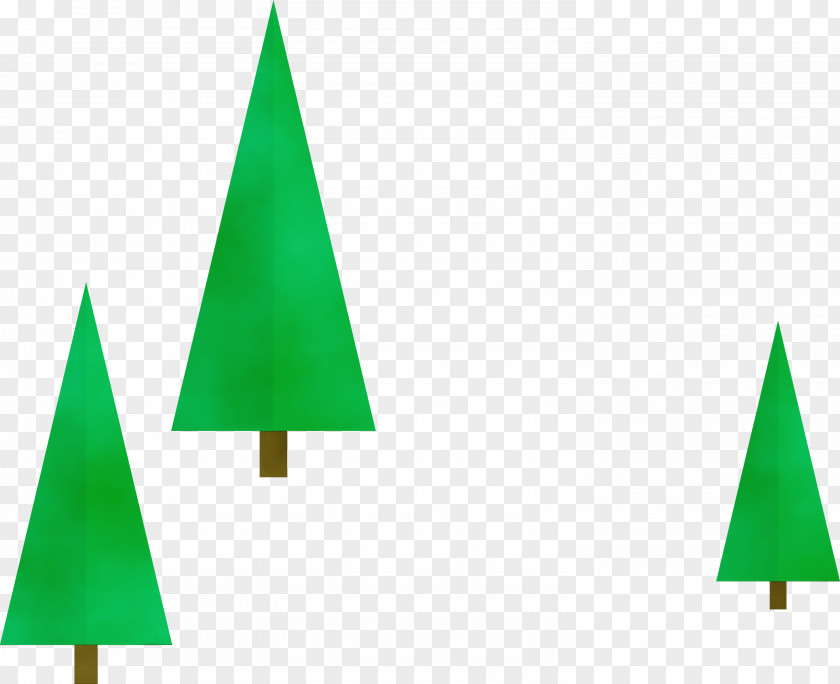 Triangle Angle Green Tree Geometry PNG