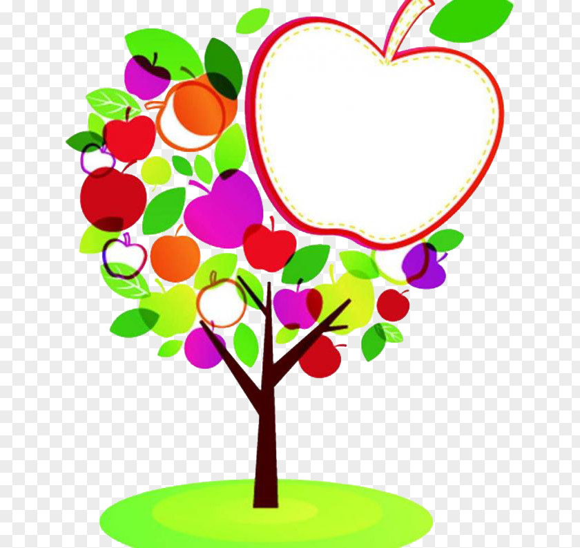 Apple Tree Cartoon Illustration PNG