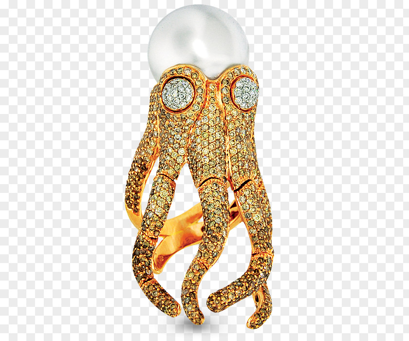 Birdcage By Octopus Artis Jewellery Earring Gold Pearl PNG