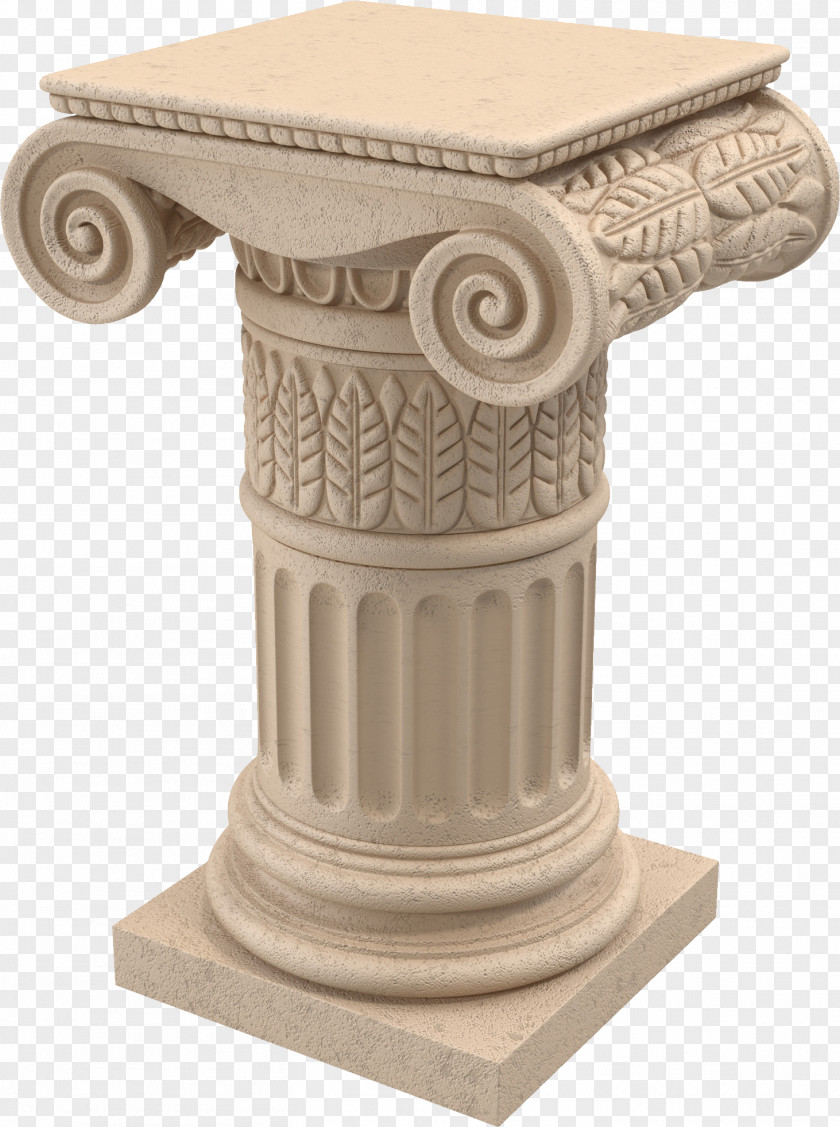 Column Ionic Order 3D Modeling Computer Graphics Capital PNG
