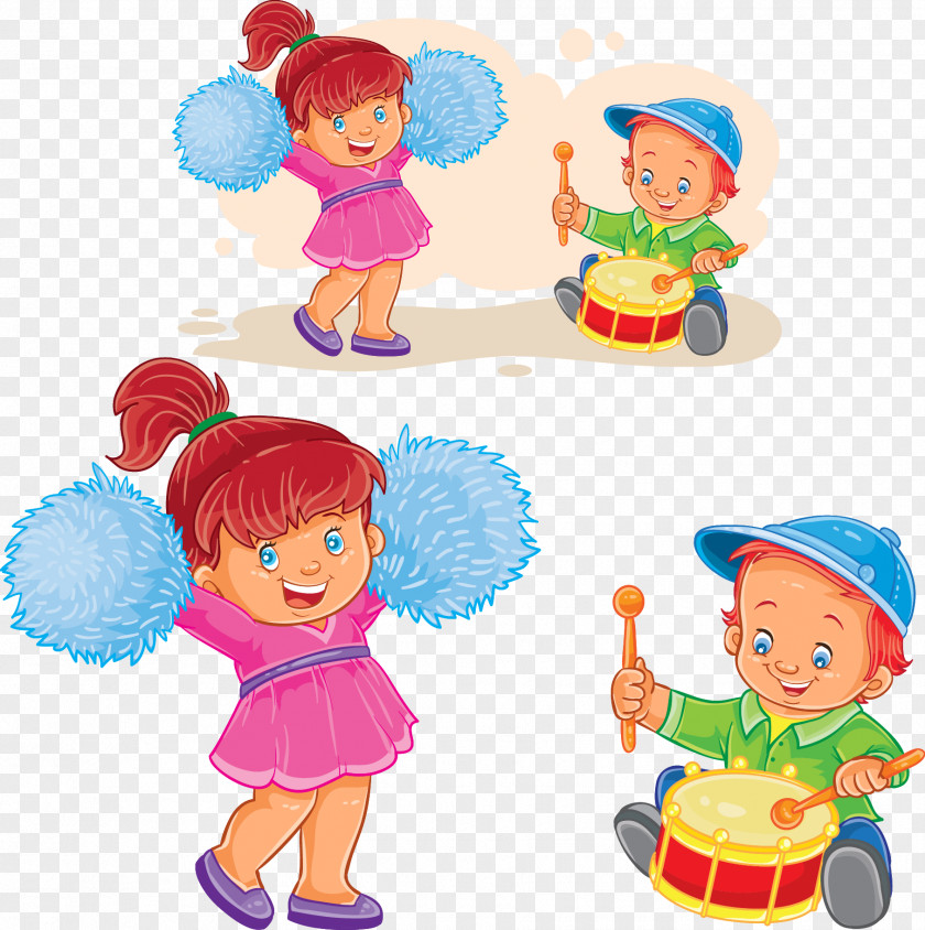 Dancing And Drumming Kids Child Play Royalty-free Stock Photography PNG