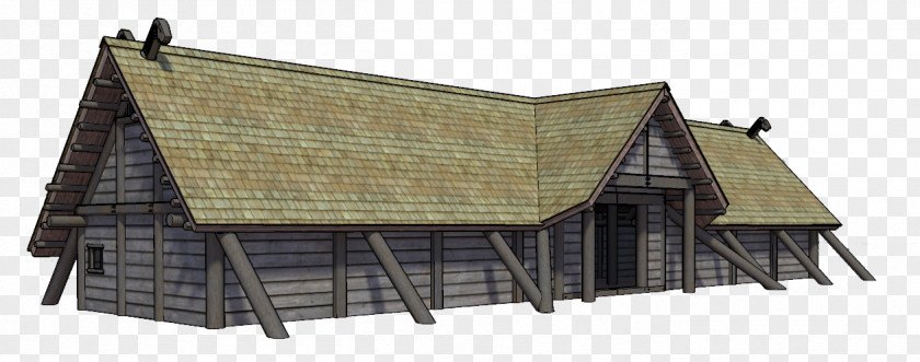 House Longhouse Viking Age Art PNG
