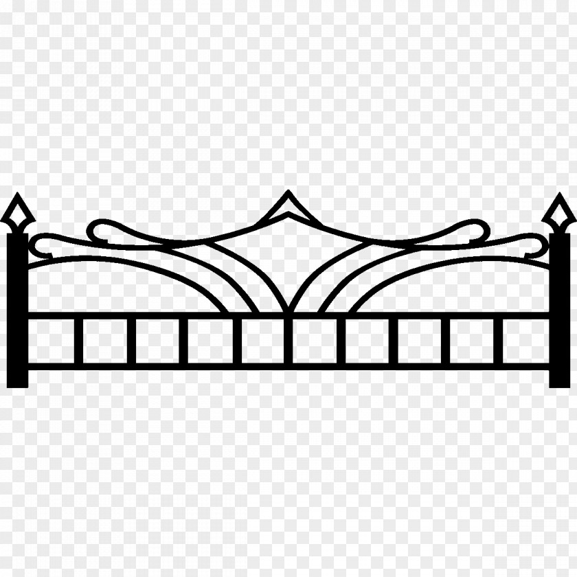 Wrought Iron Mural Décoration Headboard PNG