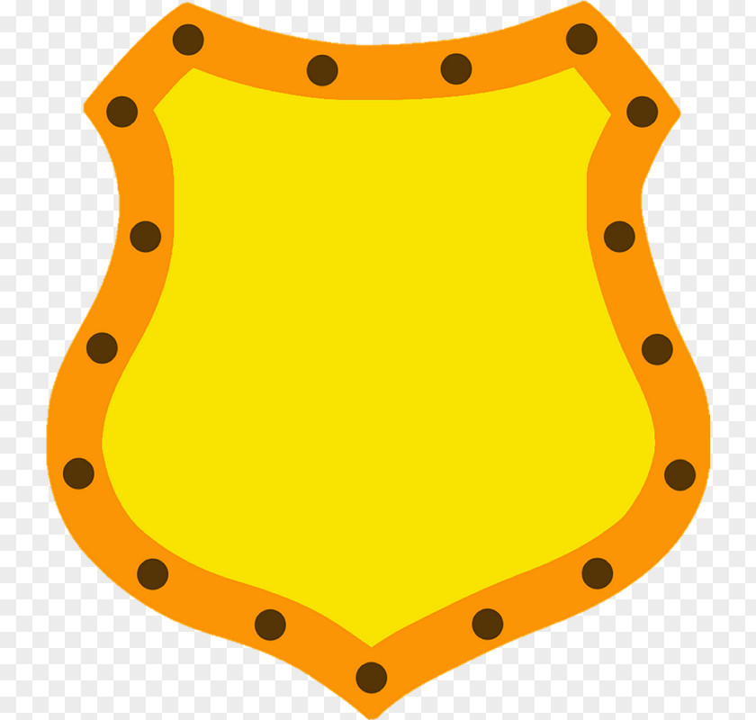 Yellow Shield Cartoon Orange PNG