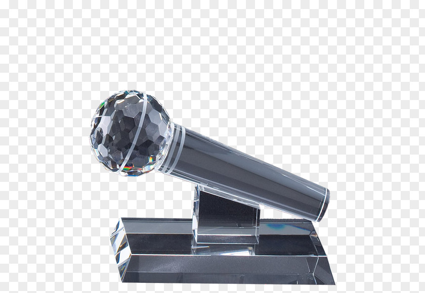 Award Trophy Glass Crystal Microphone PNG
