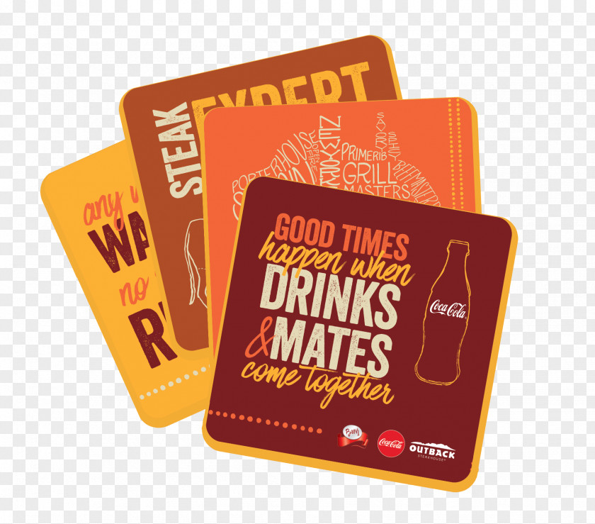 Coca Cola Coasters Coca-Cola Restaurant Cup Outback Steakhouse PNG