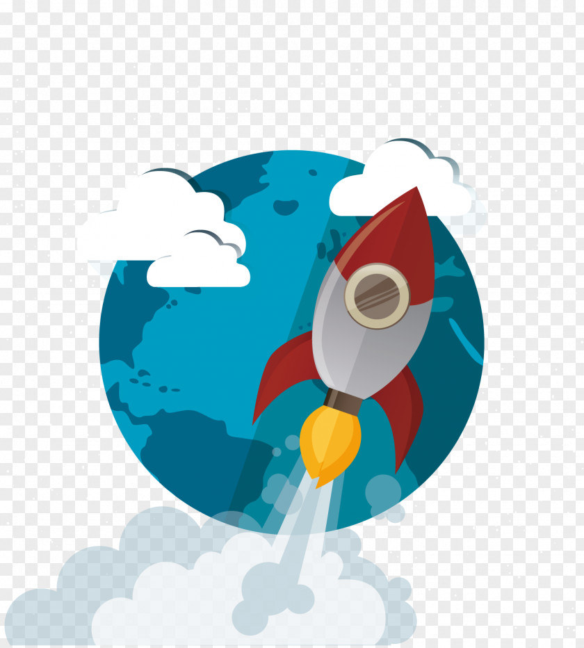 The Rocket In Space Vector Euclidean PNG
