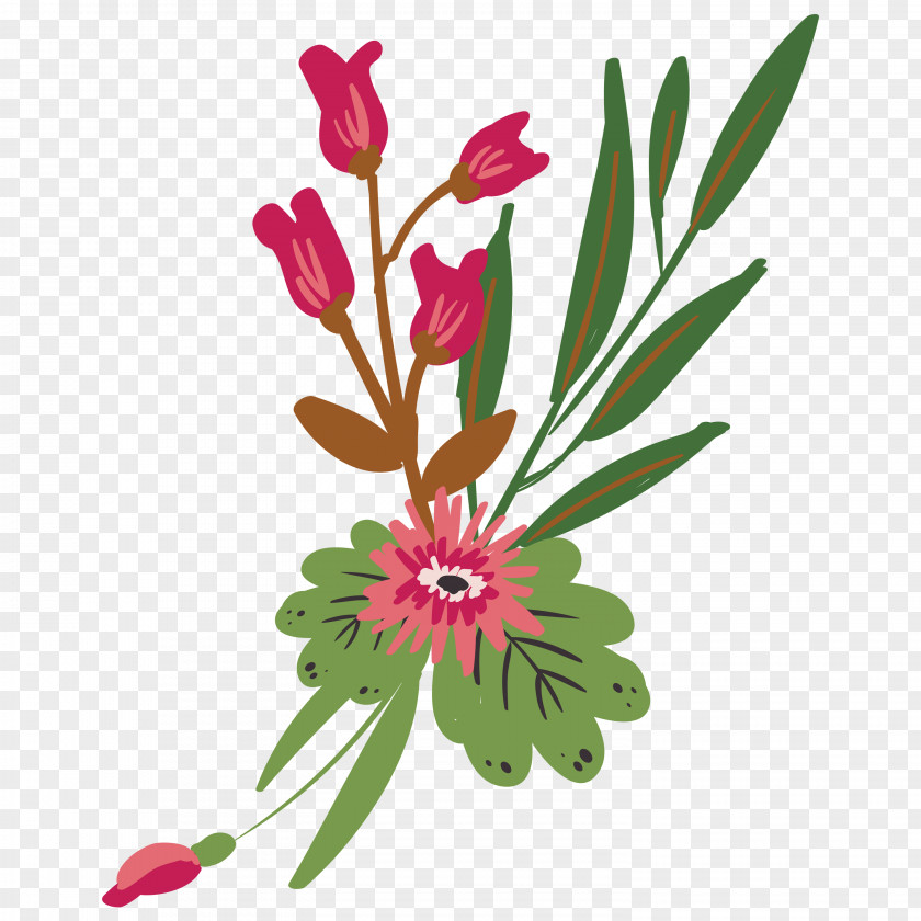 Watercolor Floral Decoration Design Drawing Painting PNG