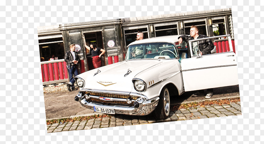 AMERICAN DINER Antique Car Chevrolet Bel Air Compact PNG