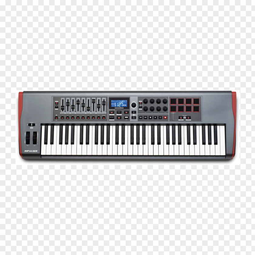Computer Keyboard MIDI Controllers Novation Impulse 61 Digital Music Systems PNG keyboard keyboard, clipart PNG