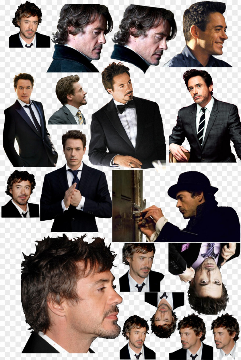 Robert Downey Jr Jr. Iron Man Photomontage Collage PNG