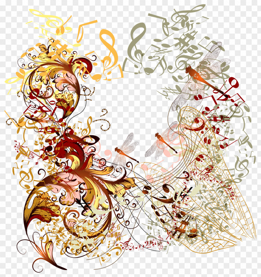 Western Style Note Background Vector PNG
