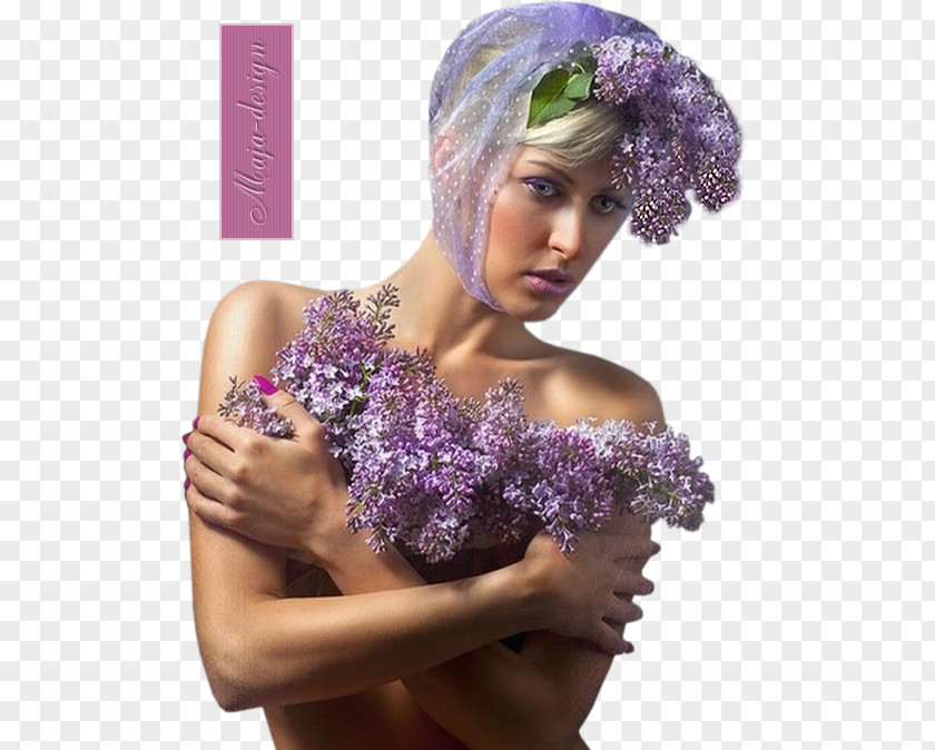 Woman Flower Portrait .de PNG