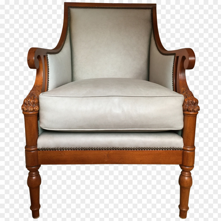 Wood Club Chair Loveseat Armrest Couch PNG