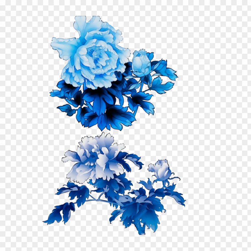 Delphinium Hydrangea Blue Cobalt Flower Plant Cut Flowers PNG