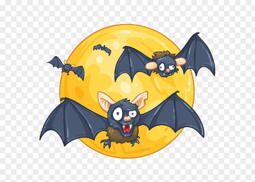 Halloween Owl Bats Moon Full Lunar Calendar Clip Art PNG