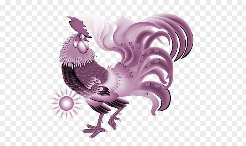Decorative Material Chicken Rooster New Year Illustration PNG