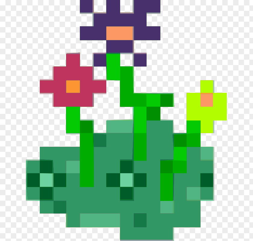 Flower Insignia Pixel Art Clip PNG