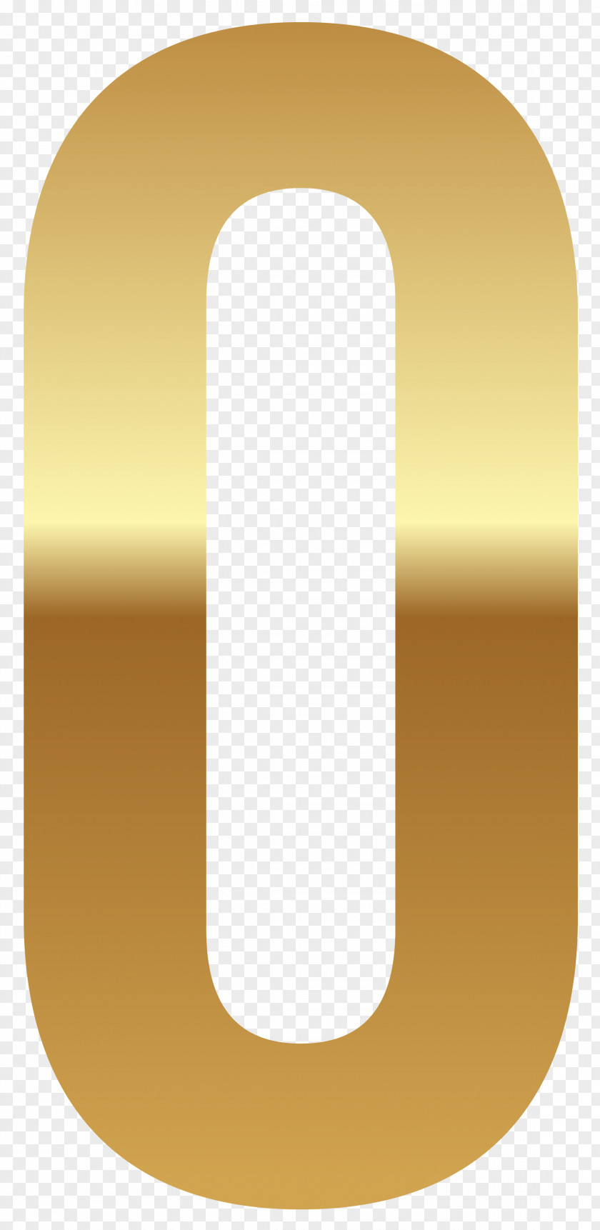 Golden Number Zero Clipart Image Icon PNG