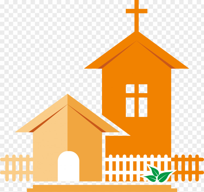 Orange Flags Church House Royalty-free Brick Clip Art PNG
