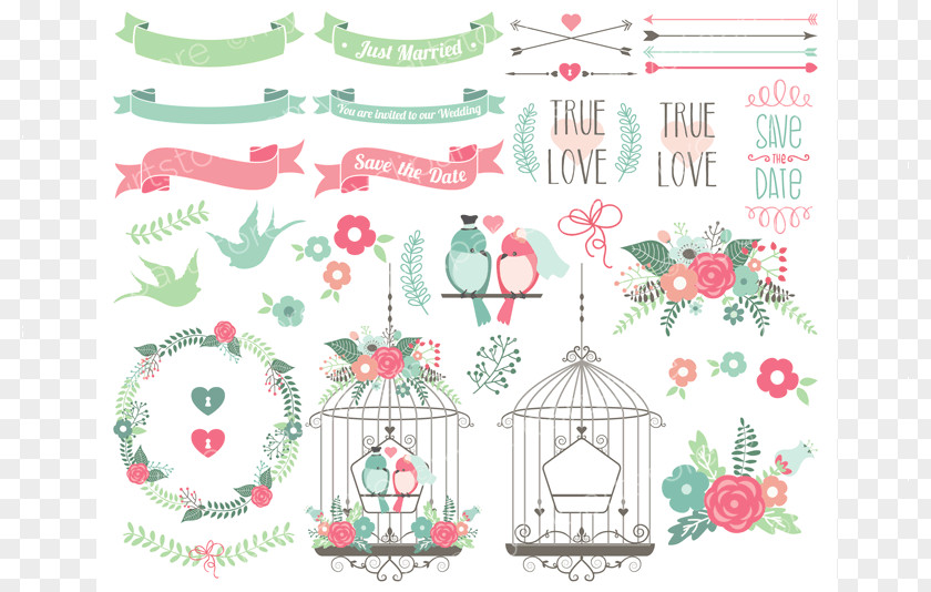 Birdcage Vector Gift Wreath PNG