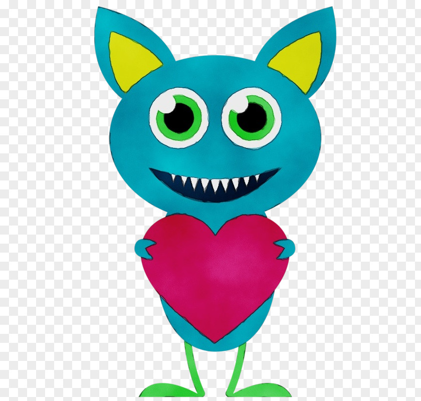 Smile Turquoise Valentines Day Cartoon PNG