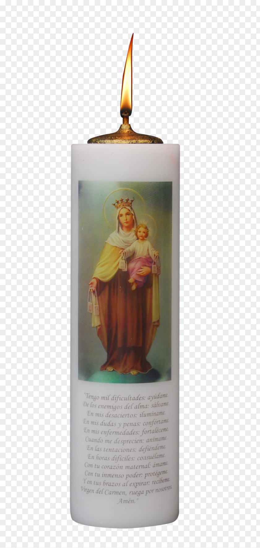 Virgen Del Carmen Candle Christmas Ornament Paraffin Wax Lighting PNG