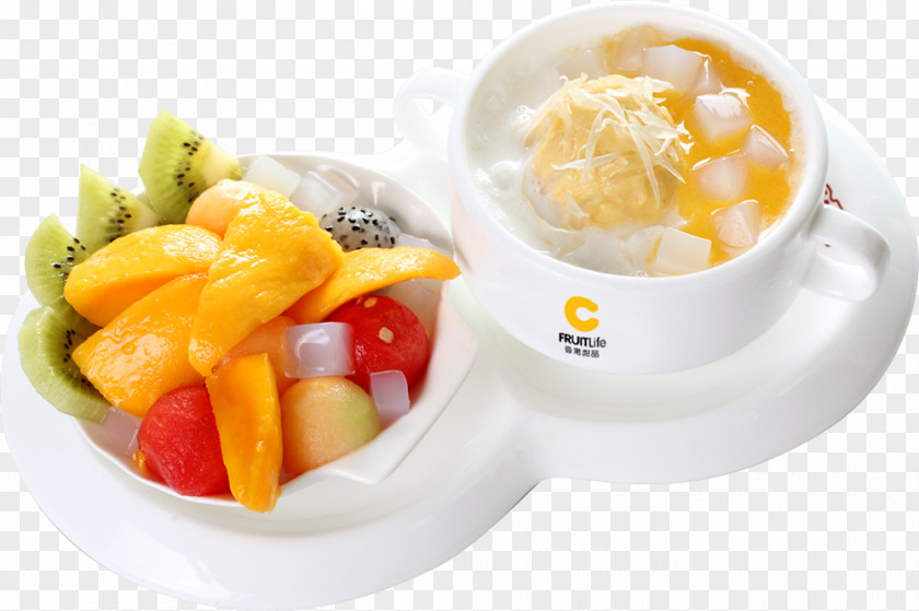 Mix Fruit Frozen Yogurt Dessert Ice Cream Breakfast Food PNG